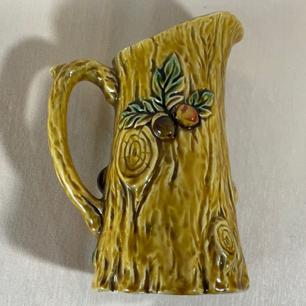 Rustic Yellow Tree Trunk Pitcher - Picture 10 of 15